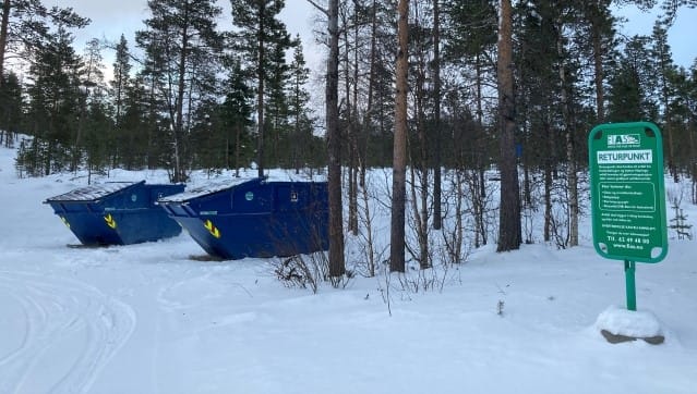 Søppelcontainerne er flyttet