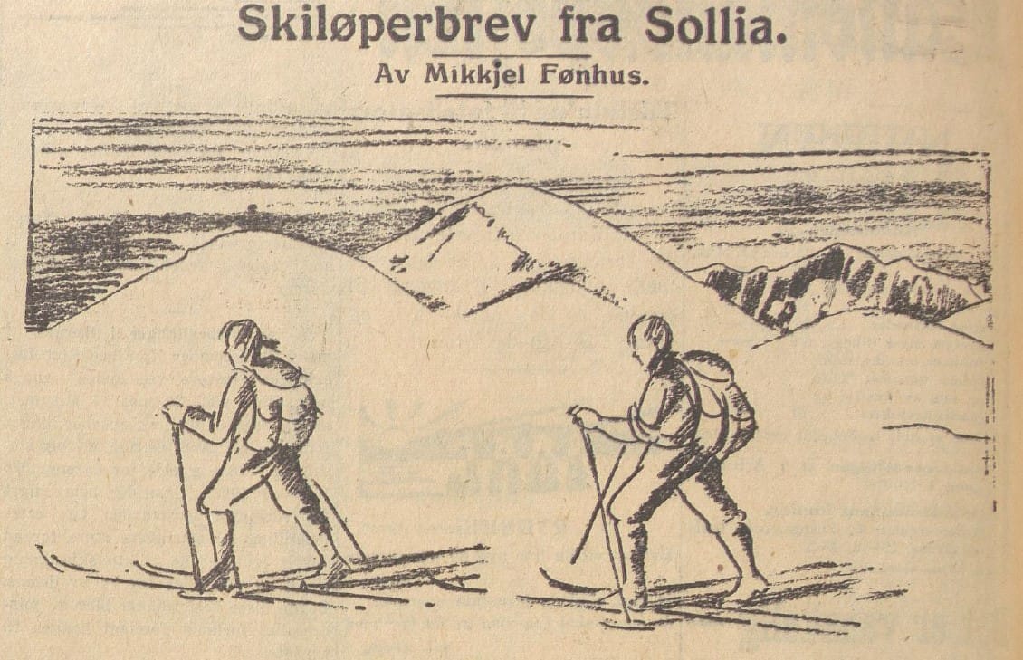 På skitur med Mikkjel Fønhus i 1926 (2)